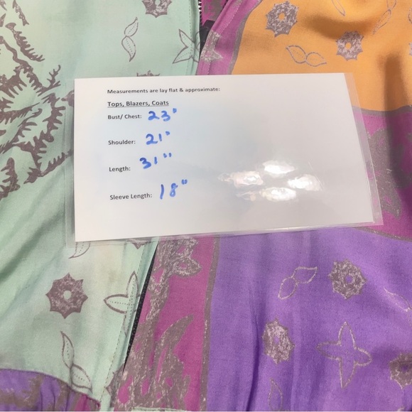 Vintage 90s Passports Pier 1 Patchwork Print Gauze ETHNIC Hoodie Jacket Size S - Picture 9 of 10